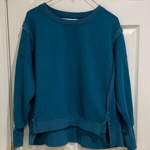 Teal Blue Sweatshirt small Grace + Karma